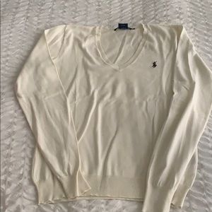 Ralph Lauren cream / off white v-neck sweater